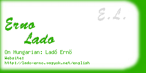 erno lado business card