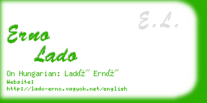 erno lado business card